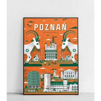 Poznań - Plakat Miasta - pomarańczowy