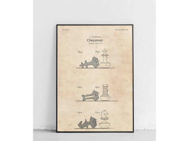 Figury szachowe - plakat Wzór Reprodukcja