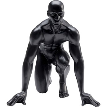 Figurka dekoracyjna czarna biegacz 23x23 cm