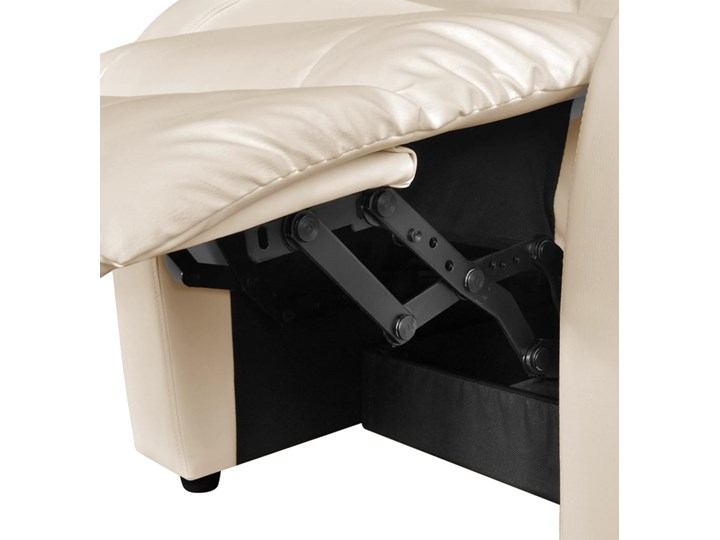 vidaXL Fotel masujący, kremowy, sztuczna skóra Metal Szerokość 77 cm Tkanina Szerokość 71 cm Skóra ekologiczna Tworzywo sztuczne Drewno Kolor Biały
