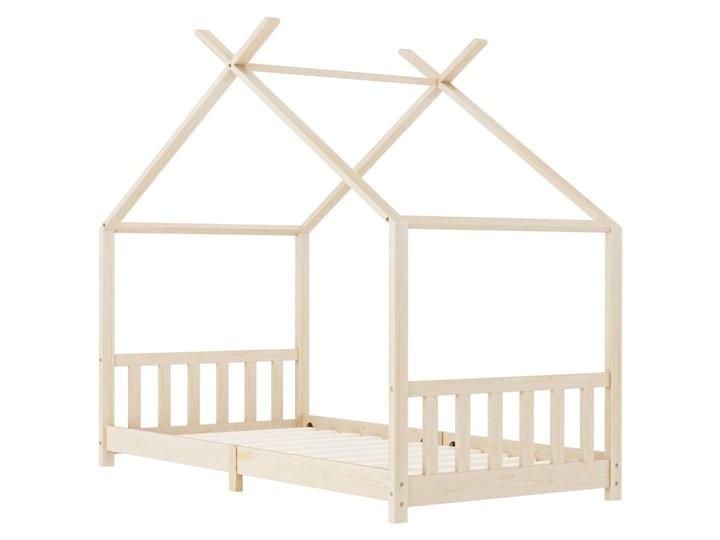 vidaXL Rama łóżka dziecięcego, lite drewno sosnowe, 70 x 140 cm Płyta MDF Kategoria Łóżka dla dzieci Domki Rozmiar materaca 70x140 cm