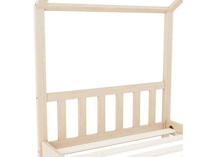 vidaXL Rama łóżka dziecięcego, lite drewno sosnowe, 80 x 160 cm Rozmiar materaca 80x160 cm Płyta MDF Domki Kategoria Łóżka dla dzieci