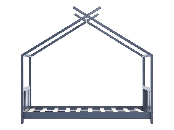 vidaXL Rama łóżka dziecięcego, szara, lite drewno sosnowe, 90 x 200 cm Rozmiar materaca 90x200 cm Domki Płyta MDF Kategoria Łóżka dla dzieci