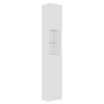vidaXL Szafka łazienkowa, biała, 32x25,5x190 cm, płyta wiórowa