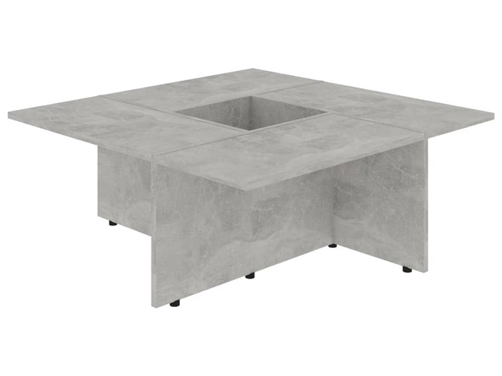 vidaXL Stolik kawowy, szarość betonu, 79,5x79,5x30 cm Kolor Szary Długość 79,5 cm Szerokość 79,5 cm Styl Nowoczesny