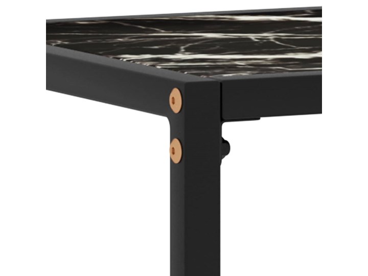 vidaXL Stolik konsolowy, czarny, 80x35x75 cm, szkło hartowane Styl Nowoczesny Marmur Stal nierdzewna Szerokość 80 cm Głębokość 35 cm Kategoria Konsole