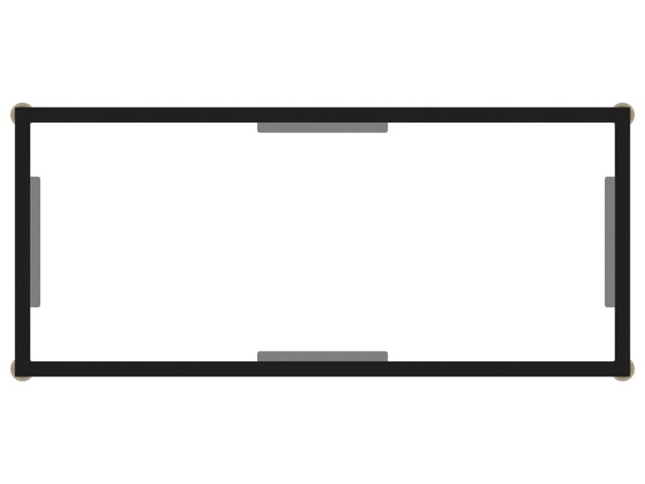 vidaXL Stolik konsolowy, przezroczysty, 80x35x75 cm, szkło hartowane Głębokość 35 cm Szerokość 80 cm Z półką Stal nierdzewna Kategoria Konsole