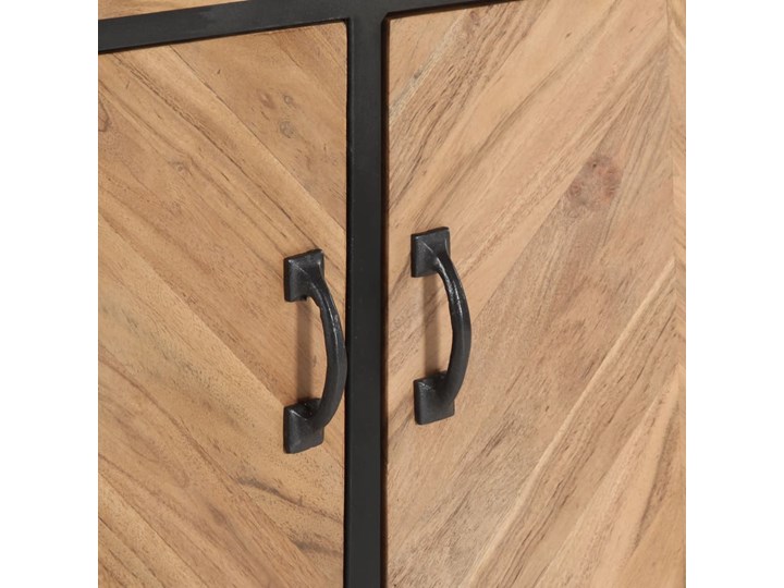 vidaXL Szafka, 120x30x75 cm, lite drewno akacjowe Głębokość 30 cm Uniwersalne Szerokość 120 cm Metal Stojące Styl Industrialny