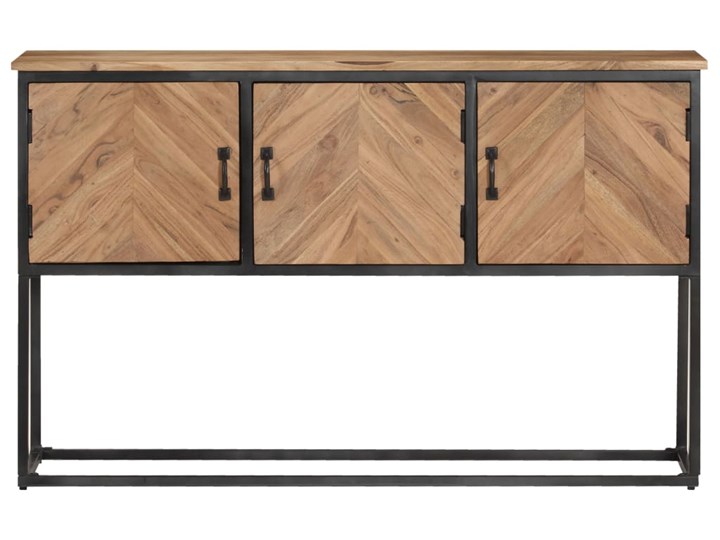 vidaXL Szafka, 120x30x75 cm, lite drewno akacjowe Kategoria Szafki i regały Szerokość 120 cm Stojące Metal Głębokość 30 cm Uniwersalne Kolor Beżowy