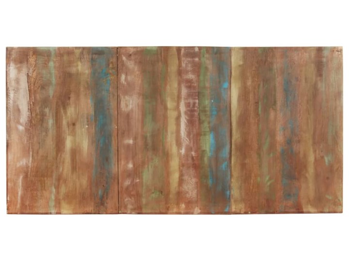 vidaXL Stół jadalniany, 180x90x76 cm, lite drewno z odzysku Stal Rozkładanie