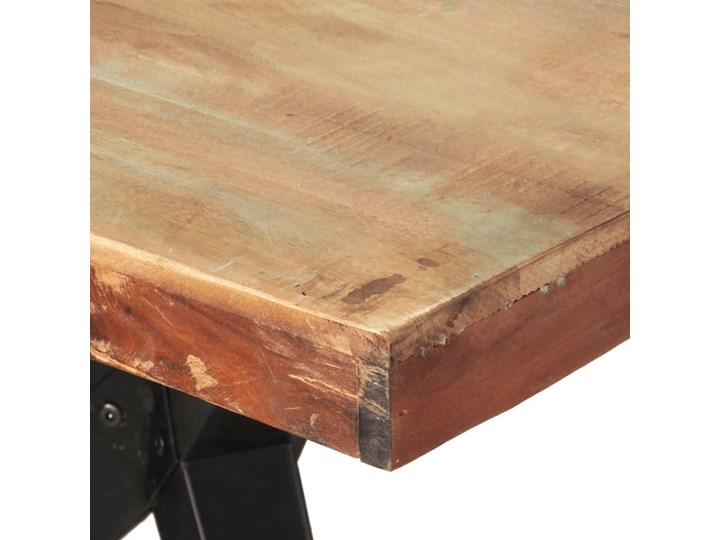 vidaXL Stół jadalniany, 180x90x76 cm, lite drewno z odzysku Stal Pomieszczenie Stoły do jadalni