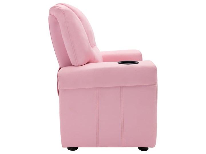 vidaXL Fotel rozkładany dla dzieci, obity sztuczną skórą, różowy Tkanina Metal Skóra ekologiczna Tworzywo sztuczne Pomieszczenie Pokój przedszkolaka Kategoria Fotele do salonu
