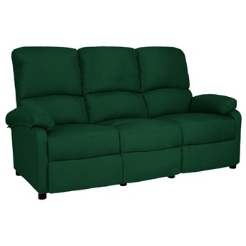 vidaXL 3-osobowa sofa rozkładana, ciemnozielona, tapicerowana tkaniną