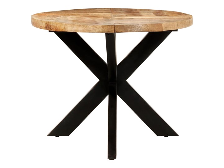 vidaXL Stół jadalniany, owalny, 200x100x75 cm, surowe drewno mango Długość(n) 200 cm Stal Kolor Brązowy