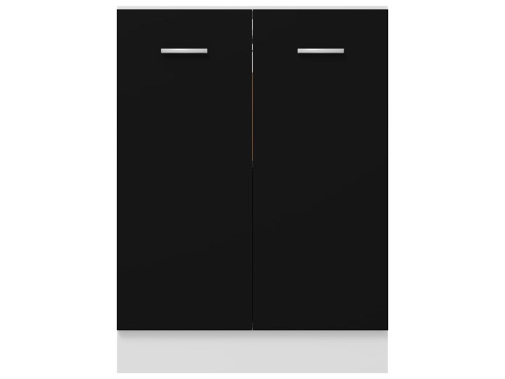 vidaXL Szafka kuchenna, czarna, 60x46x81,5 cm, płyta wiórowa Szafka dolna Płyta MDF Kolor Czarny