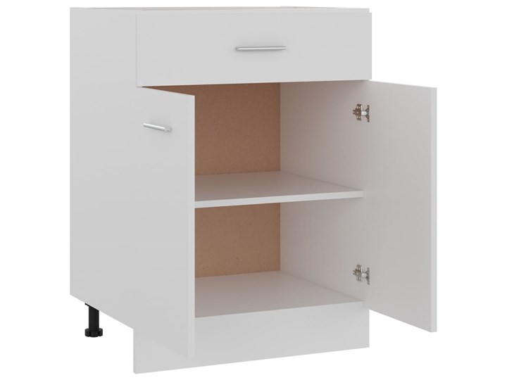 vidaXL Szafka z szufladą, biała, 60x46x81,5 cm, płyta wiórowa Kolor Biały Płyta MDF Kategoria Szafki kuchenne