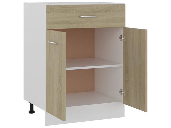 vidaXL Szafka z szufladą, dąb sonoma, 60x46x81,5 cm, płyta wiórowa Drewno Płyta MDF Kategoria Szafki kuchenne