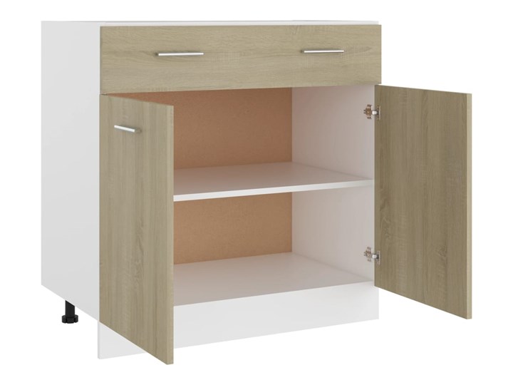 vidaXL Szafka z szufladą, dąb sonoma, 80x46x81,5 cm, płyta wiórowa Drewno Płyta MDF Kategoria Szafki kuchenne