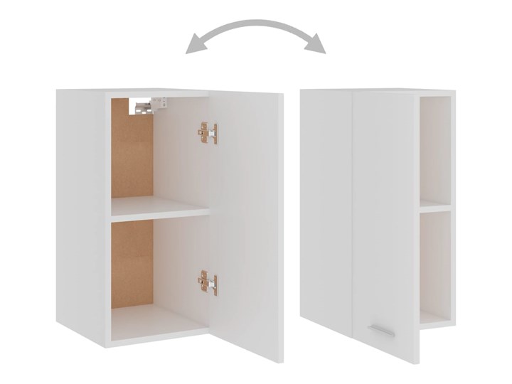 vidaXL Szafka wisząca, biała, 29,5x31x60 cm, płyta wiórowa Płyta MDF Kolor Biały Kategoria Szafki kuchenne