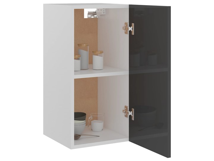 vidaXL Szafka wisząca, wysoki połysk, szara, 29,5x31x60 cm, płyta Płyta MDF Kategoria Szafki kuchenne