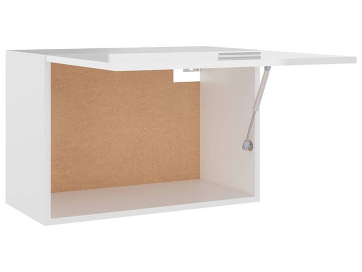 vidaXL Szafka wisząca, wysoki połysk, biała, 60x31x40 cm, płyta Płyta MDF Kolor Biały