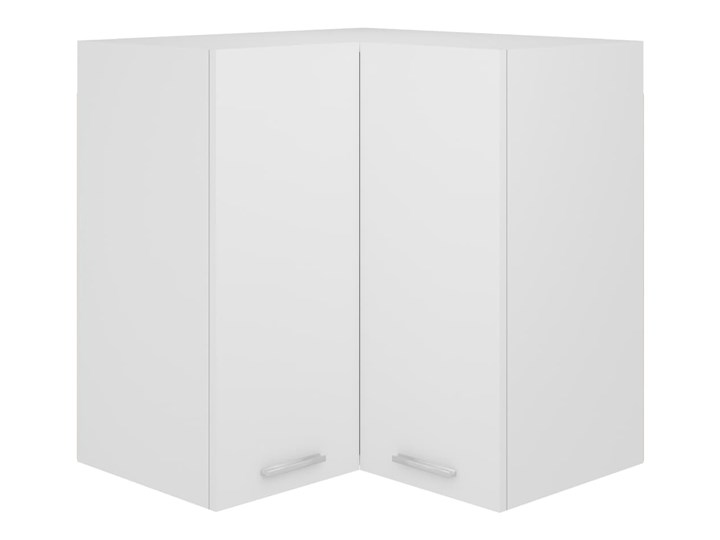 vidaXL Szafka narożna, biała, 57x57x60 cm, materiał drewnopochodny