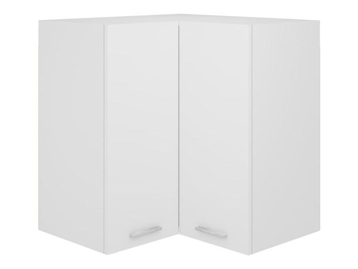 vidaXL Szafka wisząca, narożna, biała, 57x57x60 cm, płyta wiórowa Szafka narożna Płyta MDF Kolor Biały