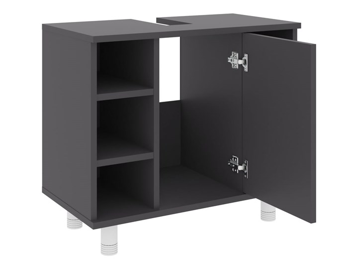 vidaXL Szafka łazienkowa, szara, 60x32x53,5 cm, płyta wiórowa Płyta stolarska Głębokość 32 cm Płyta MDF Wysokość 54 cm Szafki Szerokość 60 cm Kategoria Szafki stojące