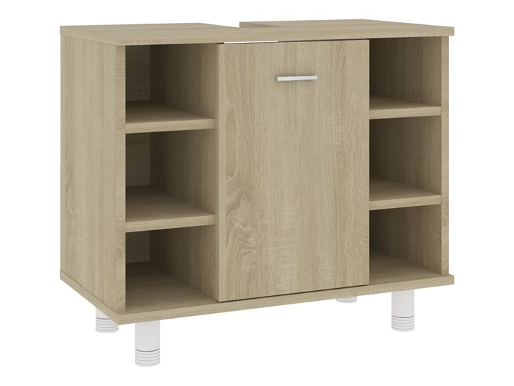vidaXL Szafka łazienkowa, kolor dębu sonoma, 60x32x53,5 cm, płyta Drewno Wysokość 54 cm Głębokość 32 cm Płyta MDF Płyta stolarska Szafki Szerokość 60 cm Kategoria Szafki stojące Rodzaj frontu Drzwiczki