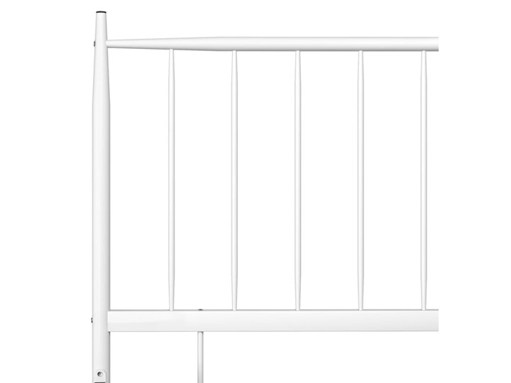 vidaXL Rama łóżka, biała, metalowa, 140 x 200 cm Łóżko metalowe Rozmiar materaca 140x200 cm