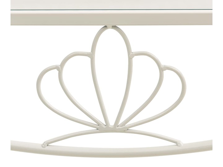 vidaXL Szafki nocne, 2 szt., biało-przezroczyste, metal i szkło Pomieszczenie Sypialnia Wysokość 45 cm Głębokość 33 cm Szerokość 43 cm Kolor Biały