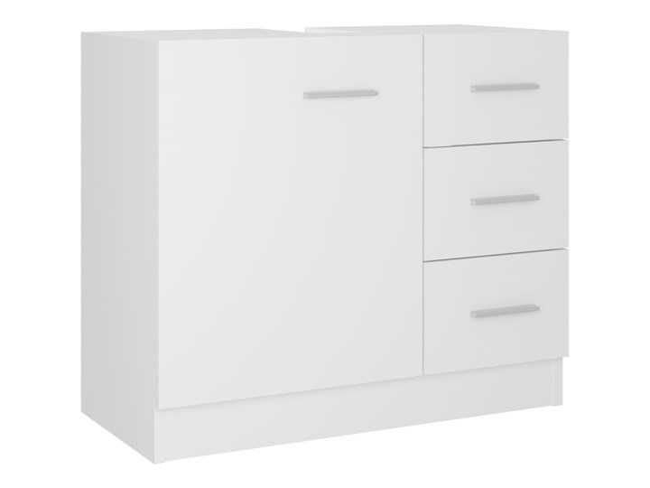 vidaXL Szafka pod umywalkę, biała 63x30x54 cm, materiał drewnopochodny Stojące Płyta stolarska Szerokość 63 cm Płyta MDF Głębokość 30 cm Wysokość 63 cm Poziome Kategoria Szafki stojące