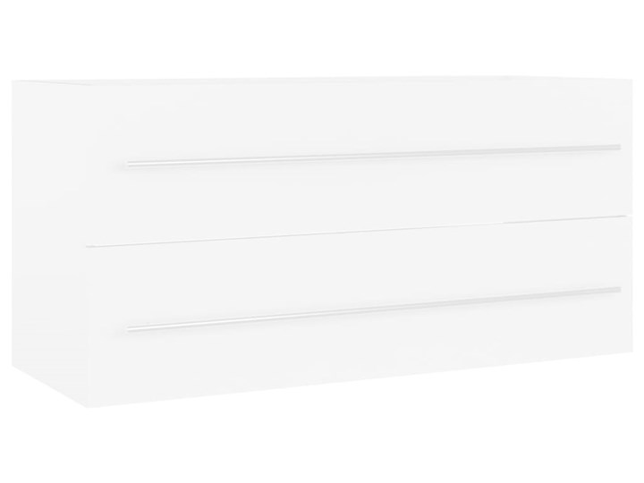 vidaXL Szafka pod umywalkę, biała, 100 x 38,5 x 48 cm, pyta wiórowa Płyta stolarska Płyta MDF Rodzaj frontu Szuflady Kolor Biały