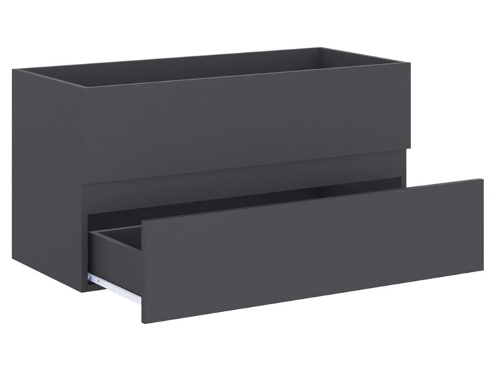 vidaXL Szafka pod umywalkę, szara, 90x38,5x45 cm, płyta wiórowa Płyta MDF Rodzaj frontu Szuflady Płyta stolarska Kategoria Szafki stojące