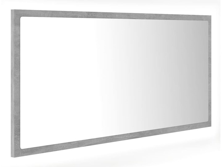 vidaXL Lustro łazienkowe z LED, szarość betonu, 90x8,5x37 cm, płyta Ścienne Prostokątne Lustro z ramą Kategoria Lustra
