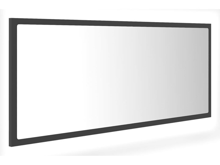 vidaXL Lustro łazienkowe z LED, szare, 100x8,5x37 cm, płyta wiórowa Lustro z ramą Ścienne Pomieszczenie Łazienka Prostokątne Kategoria Lustra