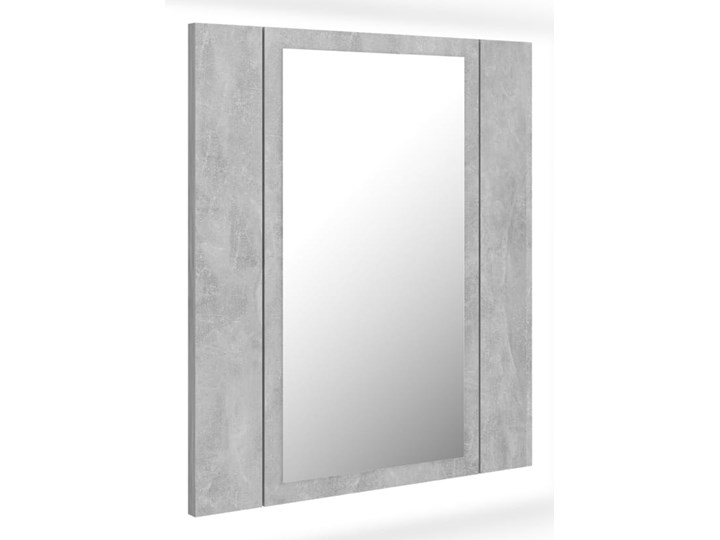 vidaXL Szafka łazienkowa z lustrem i LED, szarość betonu, 40x12x45 cm Płyta MDF Szafki Płyta stolarska Kategoria Szafki stojące Kolor Szary