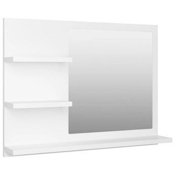 vidaXL Lustro łazienkowe, białe 60x10,5x45 cm, materiał drewnopochodny