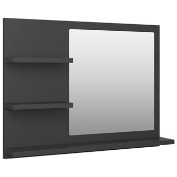 vidaXL Lustro łazienkowe, szare, 60x10,5x45 cm, płyta wiórowa