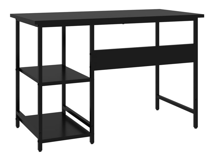vidaXL Biurko komputerowe, czarne, 105x55x72 cm, MDF i metal Głębokość 55 cm Szerokość 105 cm Płyta MDF Kolor Czarny