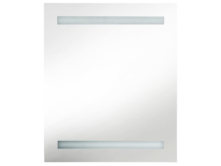 vidaXL Szafka łazienkowa z lustrem i LED, lśniąca czerń, 50x14x60 cm Kategoria Szafki stojące Szerokość 50 cm Głębokość 14 cm Szkło Wiszące Płyta MDF Kolor Czarny