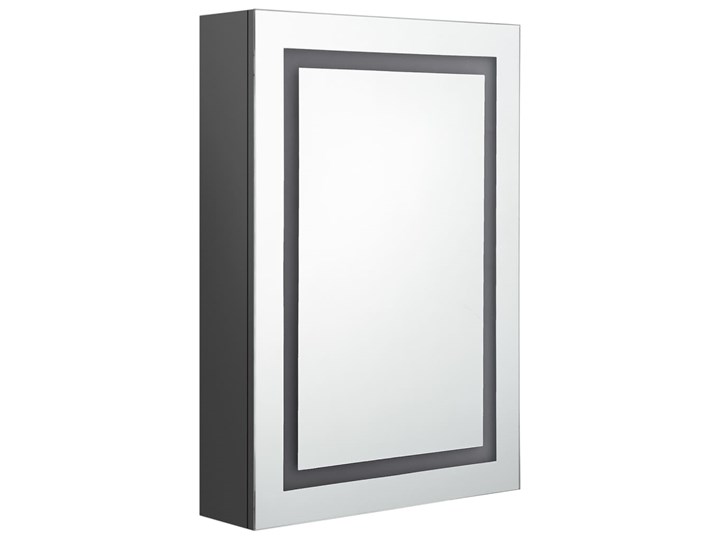 vidaXL Szafka łazienkowa z lustrem i LED, szara, 50x13x70 cm Płyta MDF Głębokość 13 cm Szafki Kategoria Szafki stojące Szerokość 50 cm Wiszące Szkło Kolor Szary