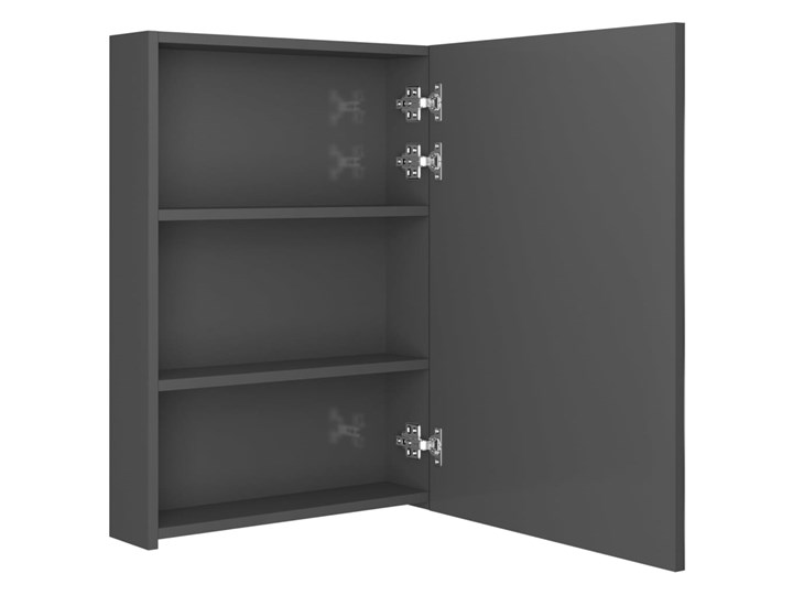 vidaXL Szafka łazienkowa z lustrem i LED, lśniąca szarość, 50x13x70 cm Wiszące Głębokość 13 cm Płyta MDF Szkło Szerokość 50 cm Kategoria Szafki stojące