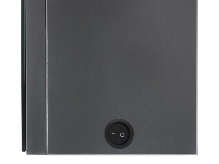 vidaXL Szafka łazienkowa z lustrem, LED, szara z połyskiem 62x14x60 cm Głębokość 14 cm Płyta MDF Wiszące Szkło Szafki Szerokość 62 cm Rodzaj frontu Drzwiczki