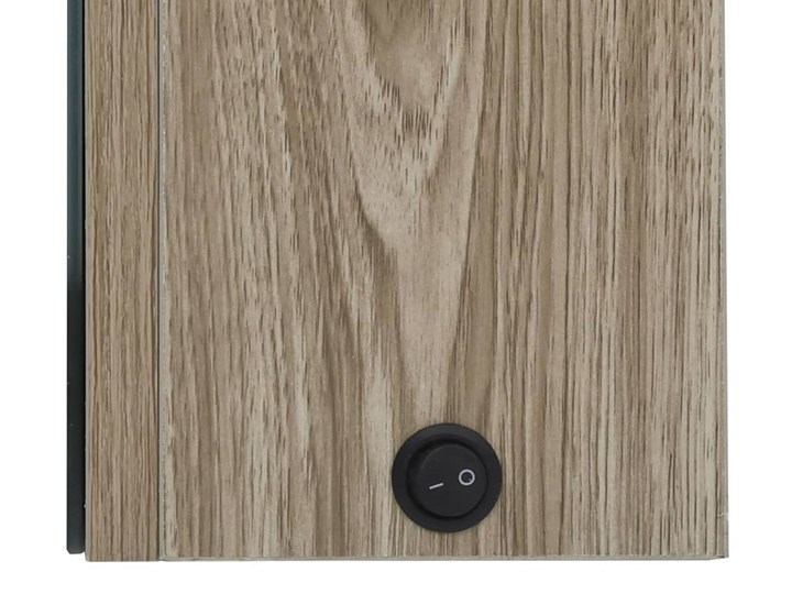 vidaXL Szafka łazienkowa z lustrem i LED, 89 x 14 x 62 cm, kolor dębu Płyta MDF Szafki Wiszące Drewno Szerokość 89 cm Szkło Głębokość 14 cm Kategoria Szafki stojące