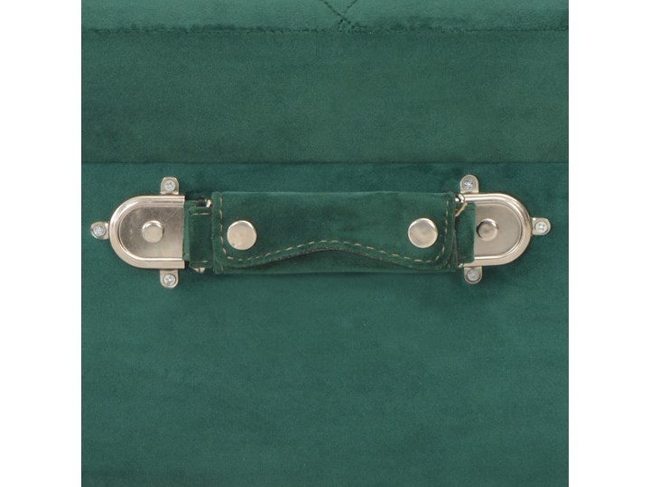 vidaXL Stołki ze schowkami, 3 szt., zielone, aksamitne Kolor Zielony Kategoria Zestawy mebli do sypialni