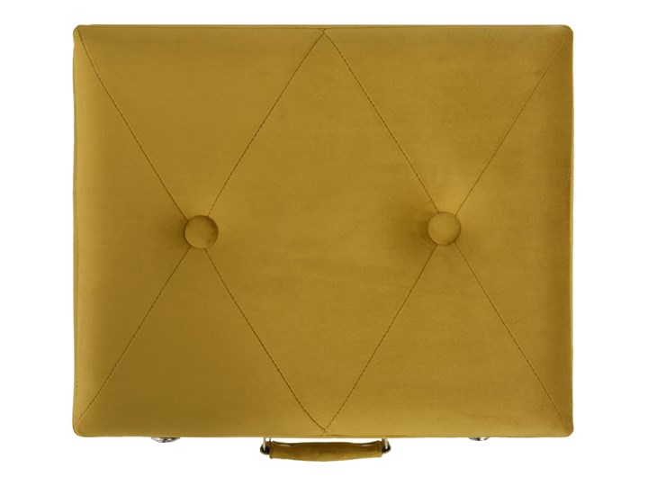 vidaXL Stołki ze schowkami, 3 szt., musztardowe, aksamitne Kategoria Zestawy mebli do sypialni Kolor Żółty