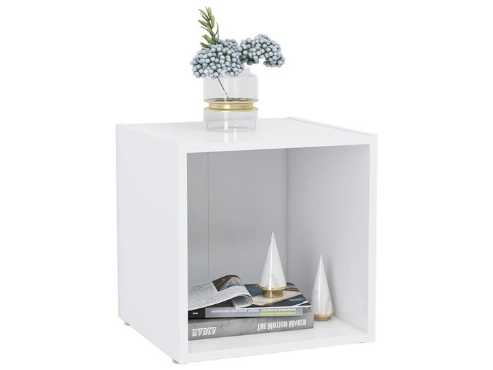 vidaXL Szafki pod telewizor, 2 szt., białe, 37x35x37 cm, płyta wiórowa Stojące Płyta meblowa Płyta laminowana Głębokość 35 cm Uniwersalne Płyta MDF Typ Stojące