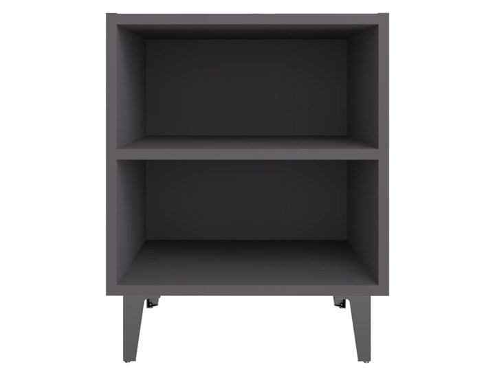 vidaXL 2 szafki nocne z metalowymi nóżkami, szare, 40x30x50 cm Płyta MDF Głębokość 30 cm Szerokość 40 cm Płyta meblowa Płyta laminowana Pomieszczenie Sypialnia