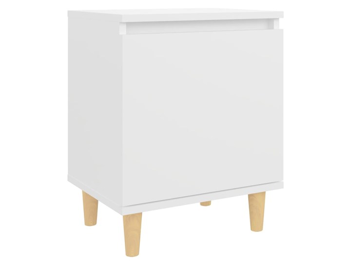 vidaXL 2 szafki nocne z drewnianymi nóżkami, białe, 40x30x50 cm Płyta laminowana Drewno Płyta meblowa Płyta MDF Głębokość 30 cm Szerokość 40 cm Pomieszczenie Sypialnia